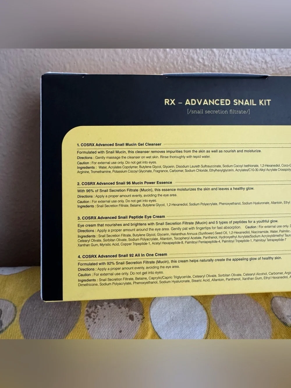 COSRX NIB All About Snail 4-Step Kit